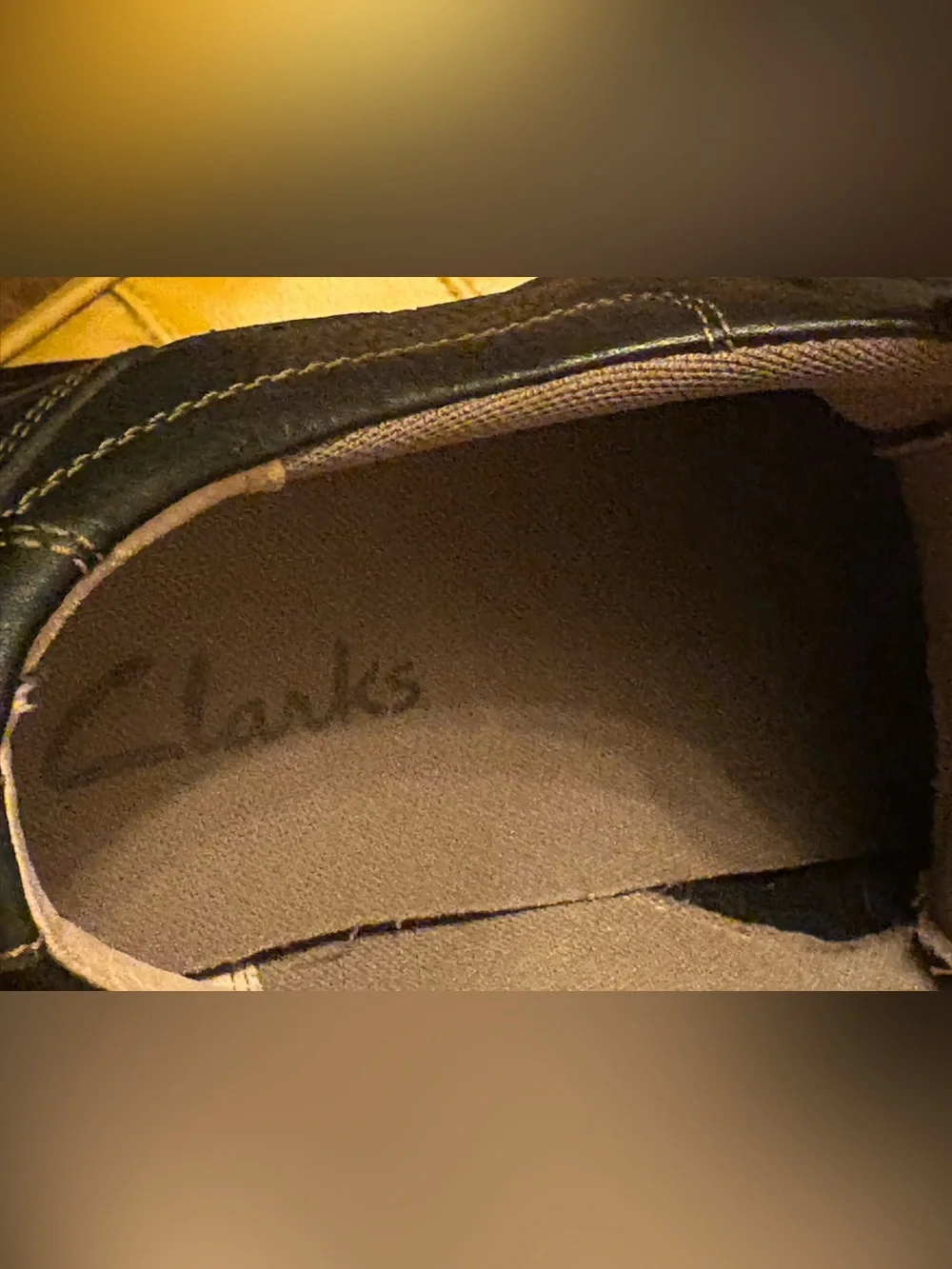Clarks Black Leather Lace-Up Men's Oxfords with Contrast Stitching